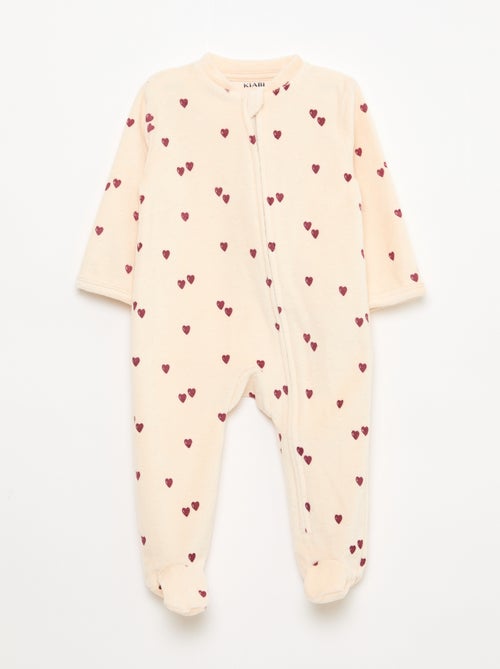 Dors-bien en velours avec ouverture zippée - Kiabi