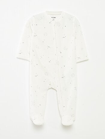 Dors-bien en velours avec ouverture zippée