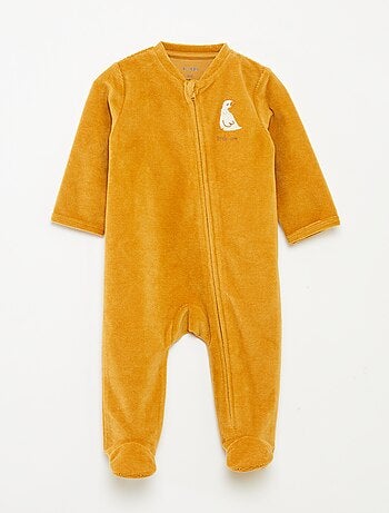 Dors-bien en velours avec ouverture zippée