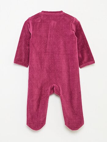 Dors-bien en velours avec ouverture zippée