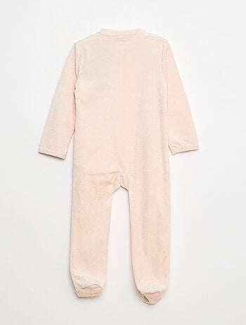 Dors-bien en velours avec ouverture zippée