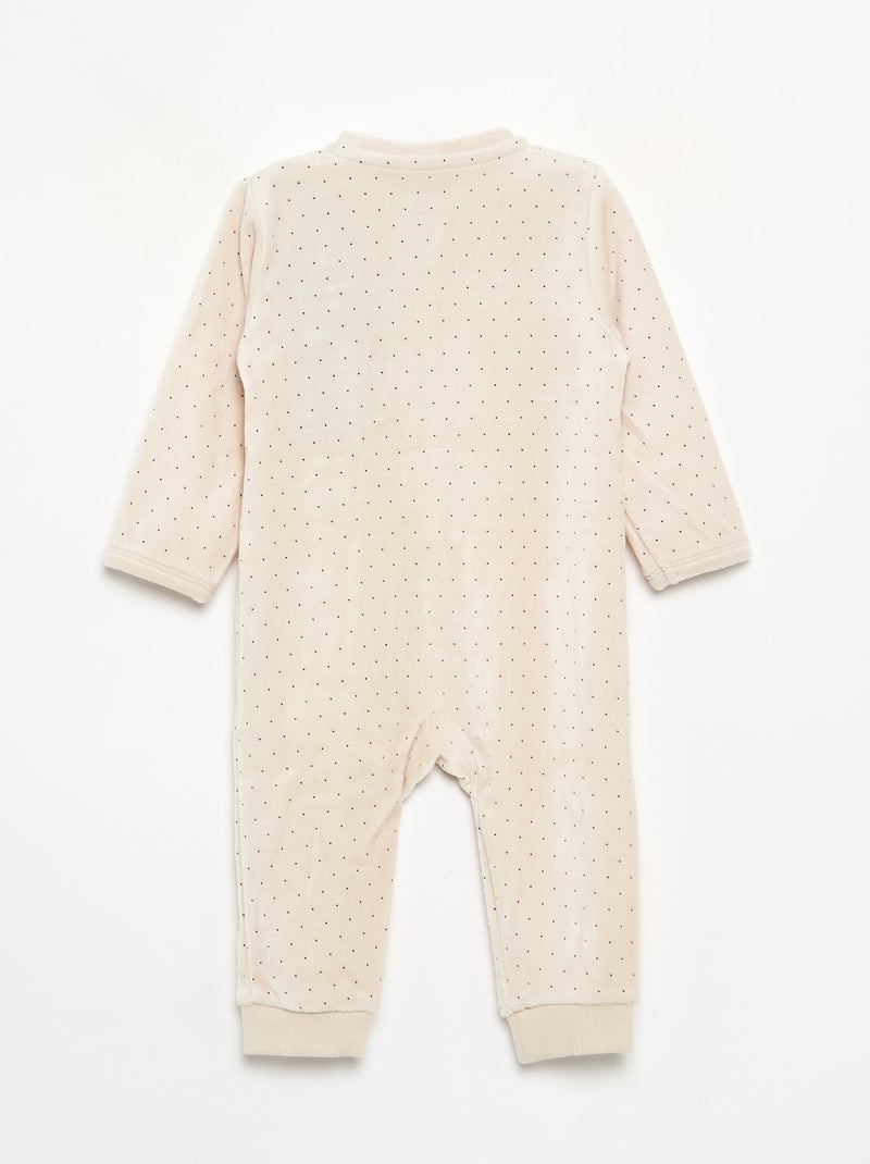 Dors-bien en velours Beige - Kiabi
