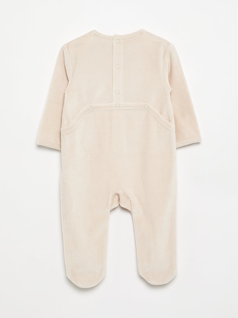 Dors bien en velours Blanc - Kiabi