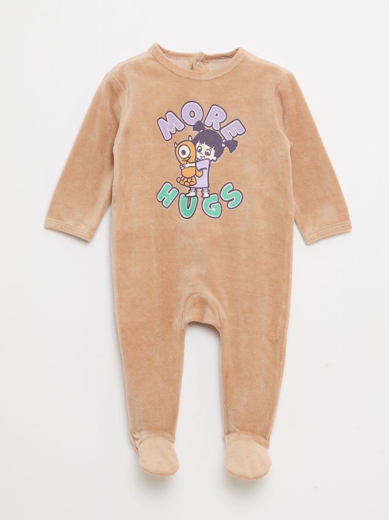 Dors bien en velours 'Disney' Beige - Kiabi