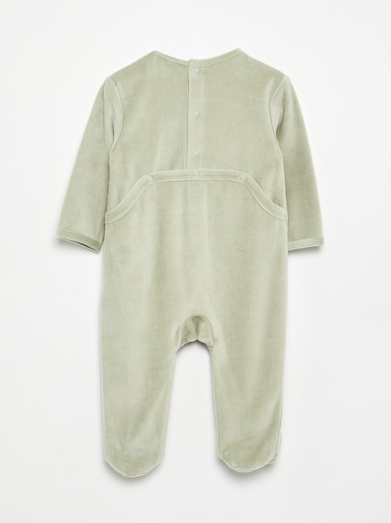 Dors bien en velours Vert - Kiabi