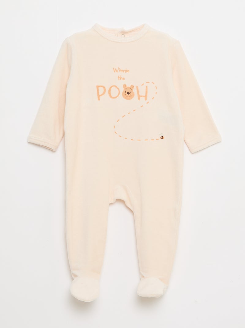 Dors bien en velours 'Winnie' Blanc - Kiabi