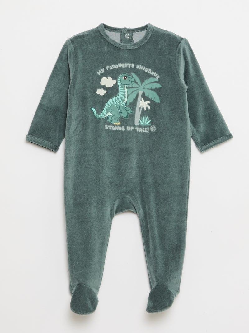 Dors bien 'Jurassic world' en velours de coton Vert - Kiabi