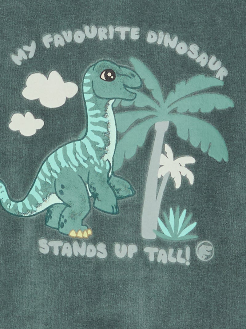Dors bien 'Jurassic world' en velours de coton Vert - Kiabi