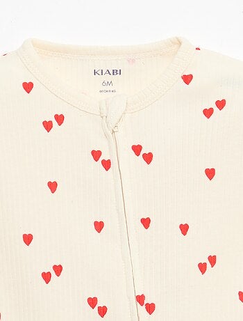 Dors bien zippé léger manches courtes all-over