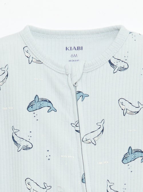 Dors bien zippé léger manches courtes all-over - Kiabi