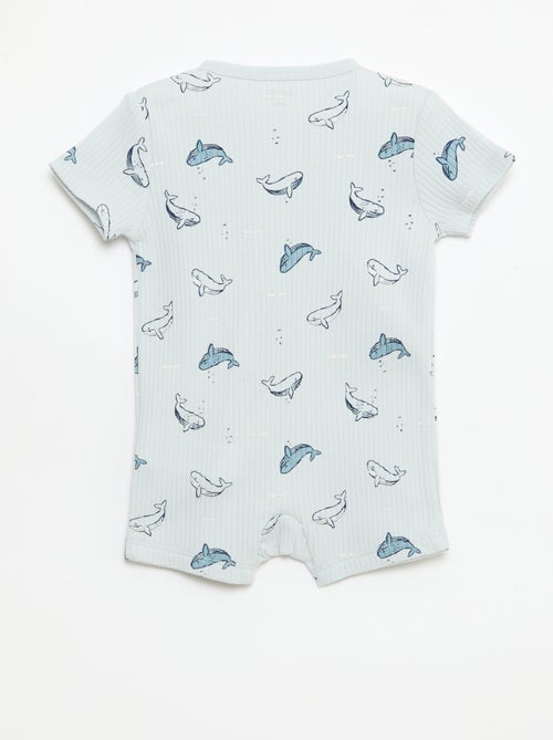 Dors bien zippé léger manches courtes all-over - Kiabi