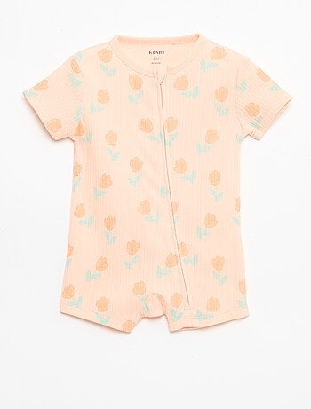 Dors bien zippé léger manches courtes all-over