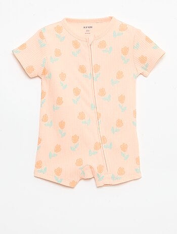 Dors bien zippé léger manches courtes all-over