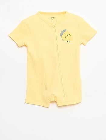 Dors bien zippé léger manches courtes all-over