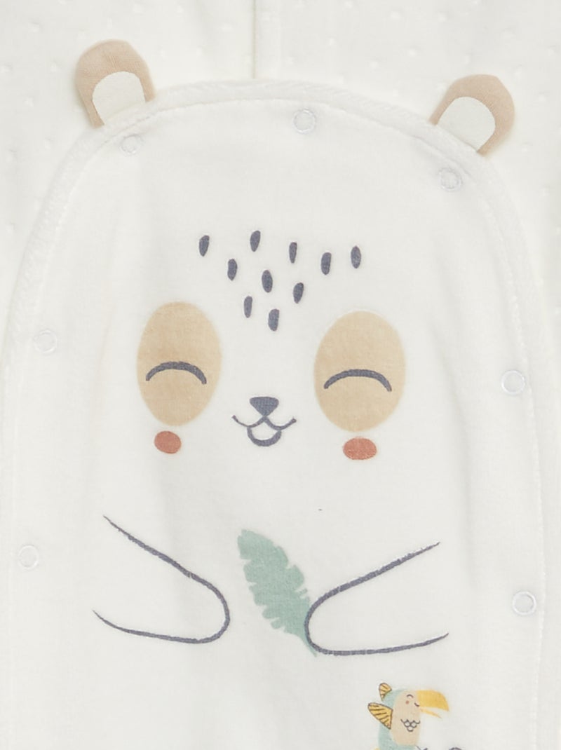 Dors en polaire avec pied Beige - Kiabi