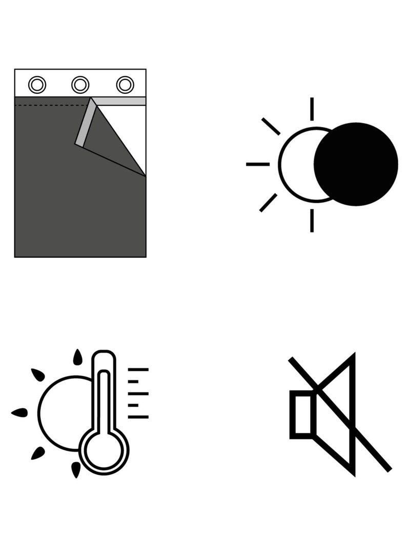 Doublure 100% occultante et thermique à velcro Argent - Kiabi