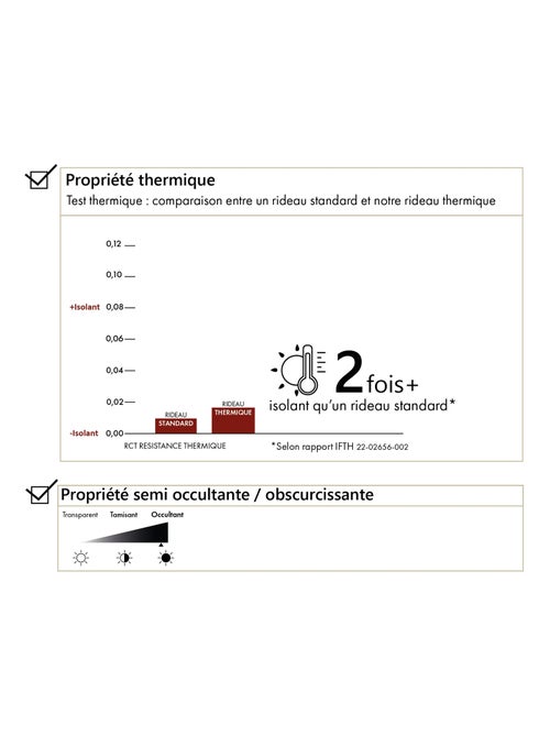 Doublure obscurcissante et thermique universelle - Kiabi