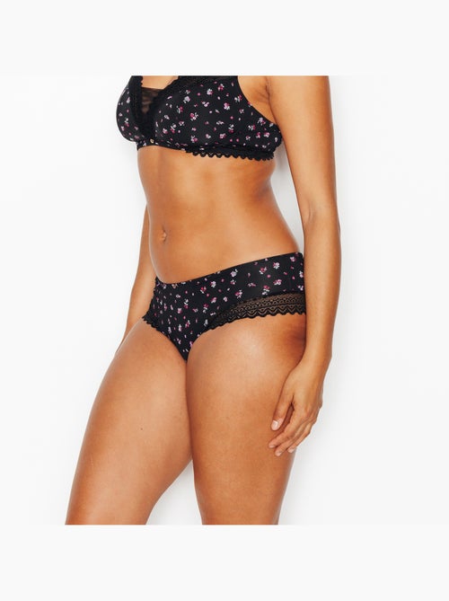Douce shorty microfiber multikleur bruin - Kiabi