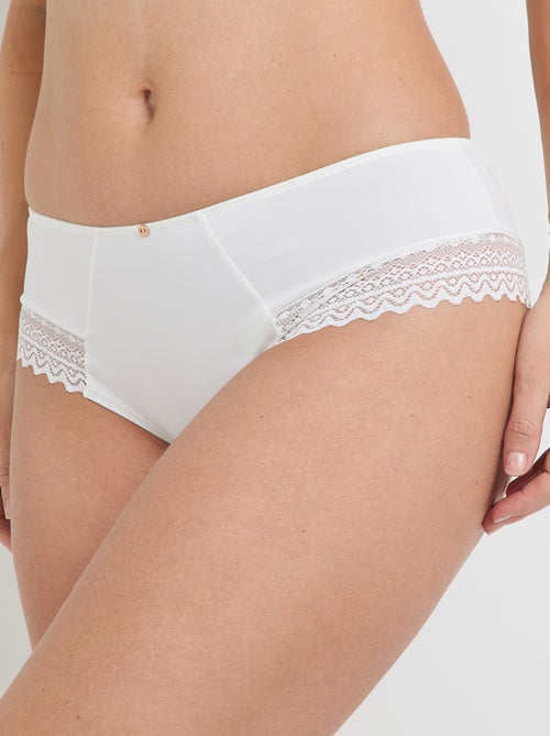 Douce shorty microvezel ecru - Kiabi