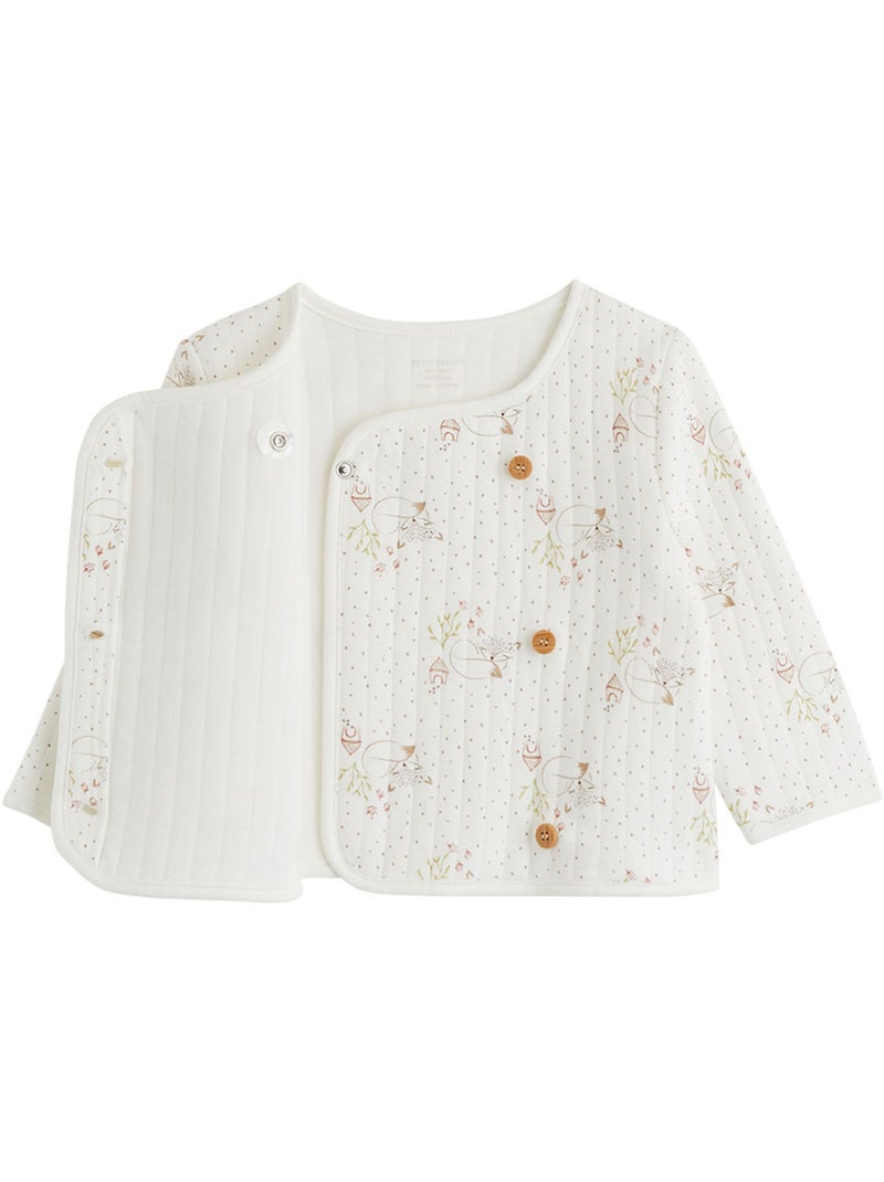 Doucette baby fleece jasje Ecru - Kiabi