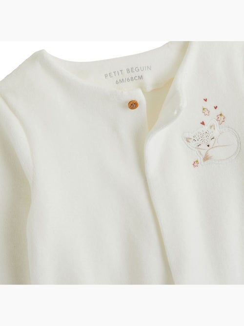 Doucette babyfluwelen vestje en broekje set met voetjes - Kiabi Doucette babyfluwelen vestje en broekje set met voetjes - Kiabi