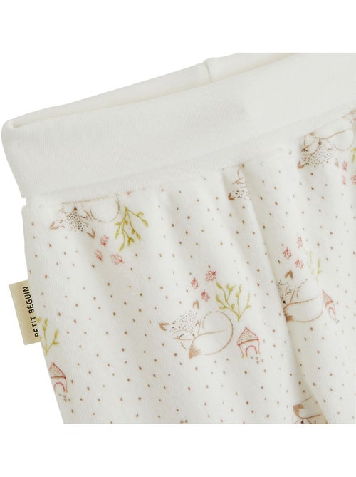 Doucette babyfluwelen vestje en broekje set met voetjes - Kiabi Doucette babyfluwelen vestje en broekje set met voetjes - Kiabi