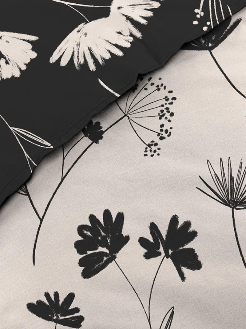 Douceur d'Intérieur - Housse de couette + 2 taies d'oreiller Iris Blanc - Kiabi