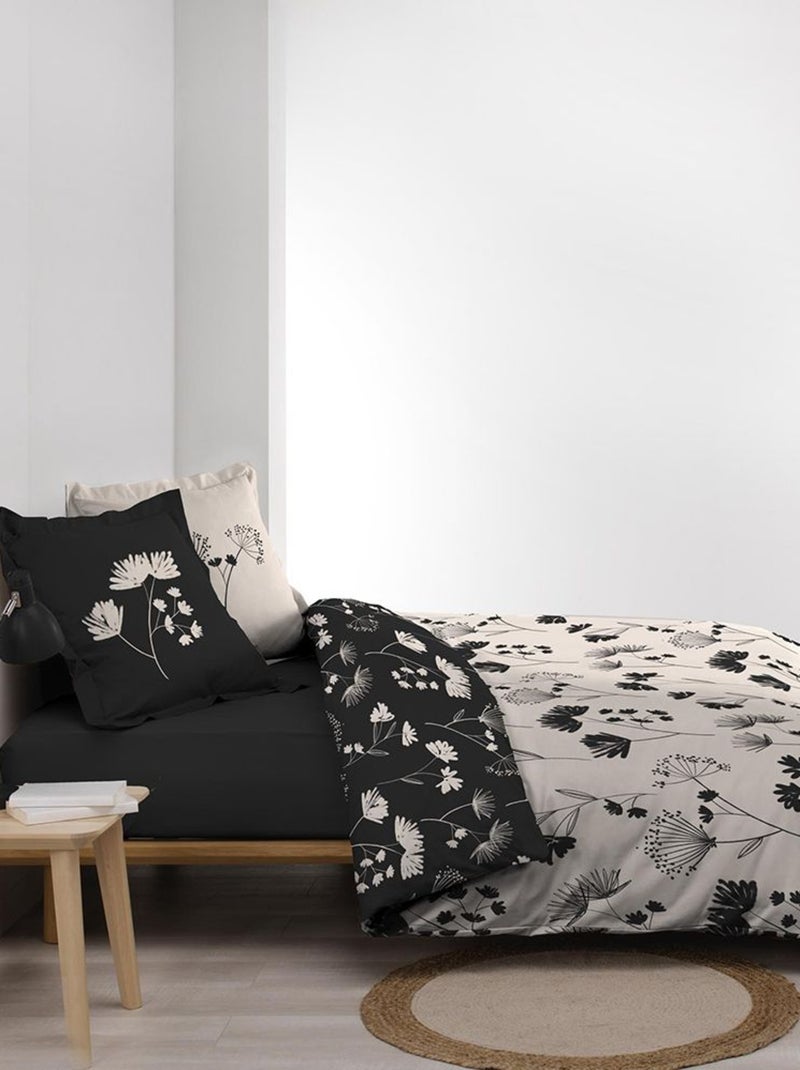 Douceur d'Intérieur - Housse de couette + 2 taies d'oreiller Iris Blanc - Kiabi