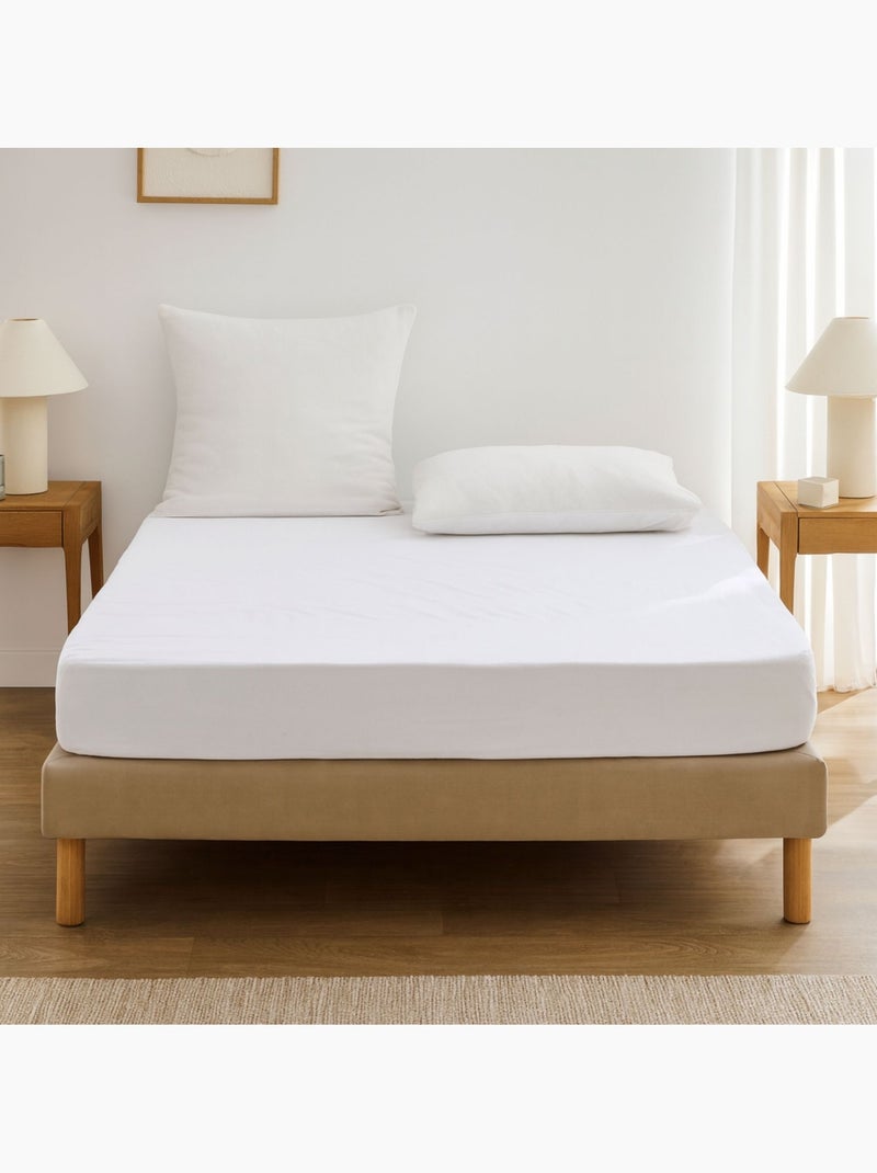 Douceur d'Intérieur - Protection literie Molly anti acariens 30 Blanc - Kiabi