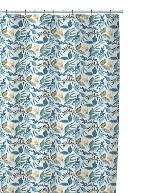 Douchegordijn van polyester met tropische print - Kiabi