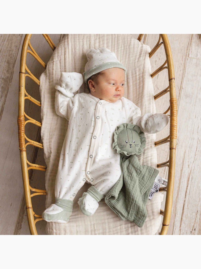 Doudou en mousseline de coton Vert clair - Kiabi