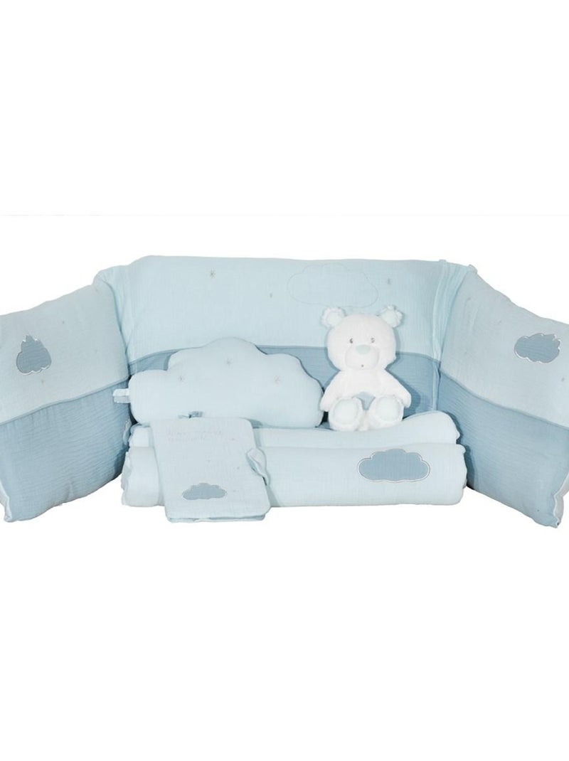 Doudou en velours - sauthon Blanc Bleu - Kiabi