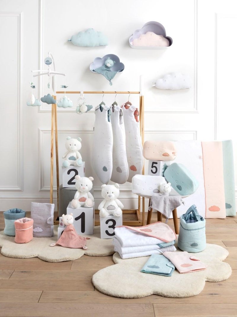 Doudou en velours - sauthon Blanc Bleu - Kiabi