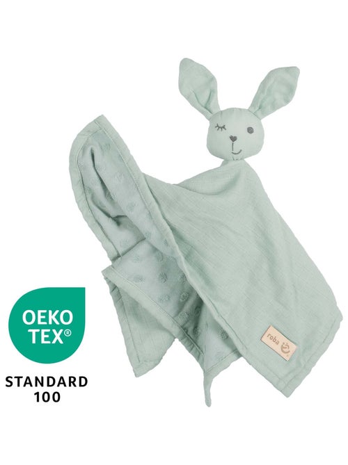 Doudou lapin en coton bio certifié Oeko-Tex 'Lil Planet' ROBA - Kiabi Doudou lapin en coton bio certifié Oeko-Tex 'Lil Planet' ROBA - Kiabi