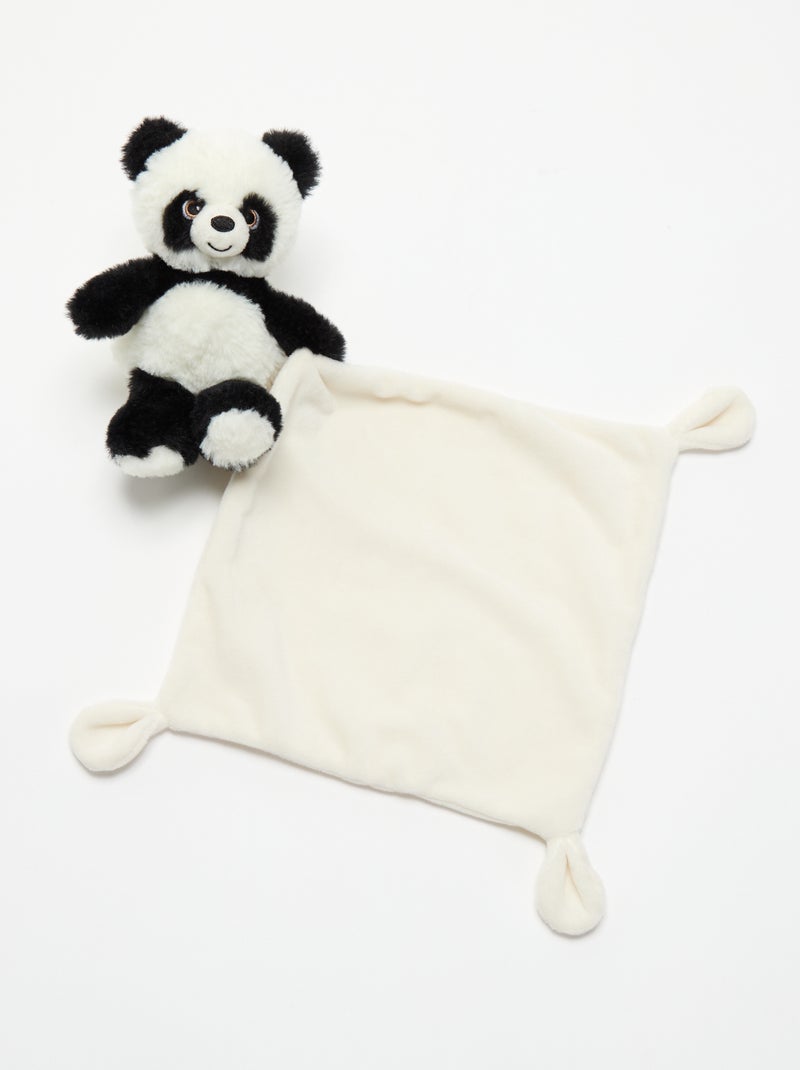 Doudou mouchoir en velours Noir - Kiabi