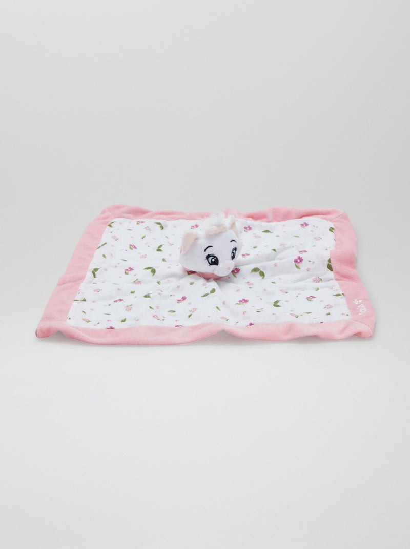 Doudou mouchoir 'Marie' 'Les Aristochats' blanc/rose - Kiabi