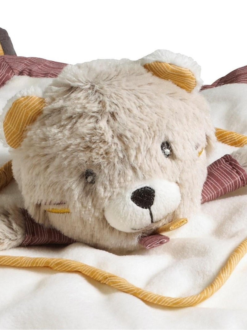 Doudou mouchoir ours en velours - sauthon Beige - Kiabi