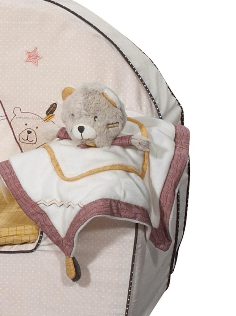 Doudou mouchoir ours en velours - sauthon Beige - Kiabi