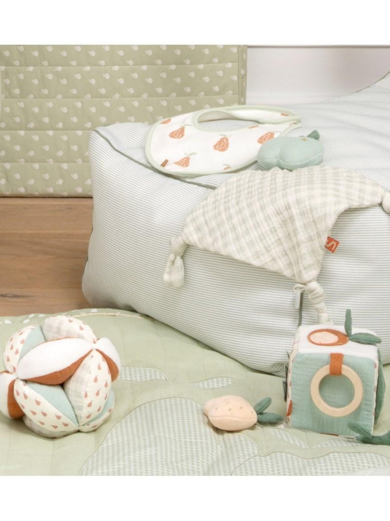 Doudou mouchoir pomme en coton - sauthon Vert - Kiabi