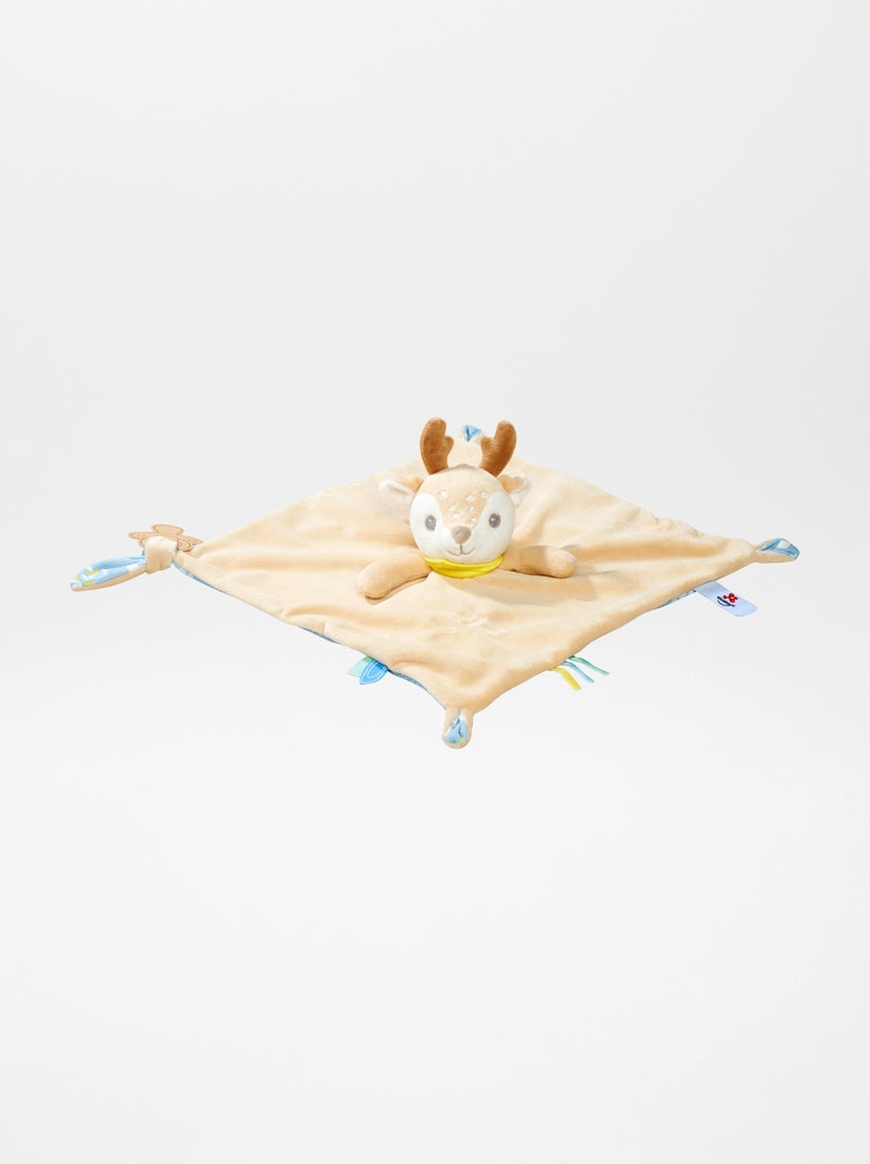 Doudou mouchoir Renne Beige - Kiabi