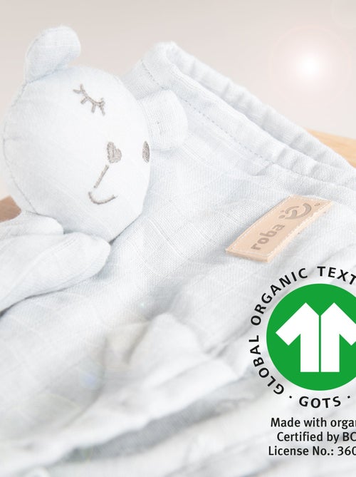 Doudou ours en coton bio certifié Oeko-Tex 'Lil Planet' ROBA - Kiabi Doudou ours en coton bio certifié Oeko-Tex 'Lil Planet' ROBA - Kiabi