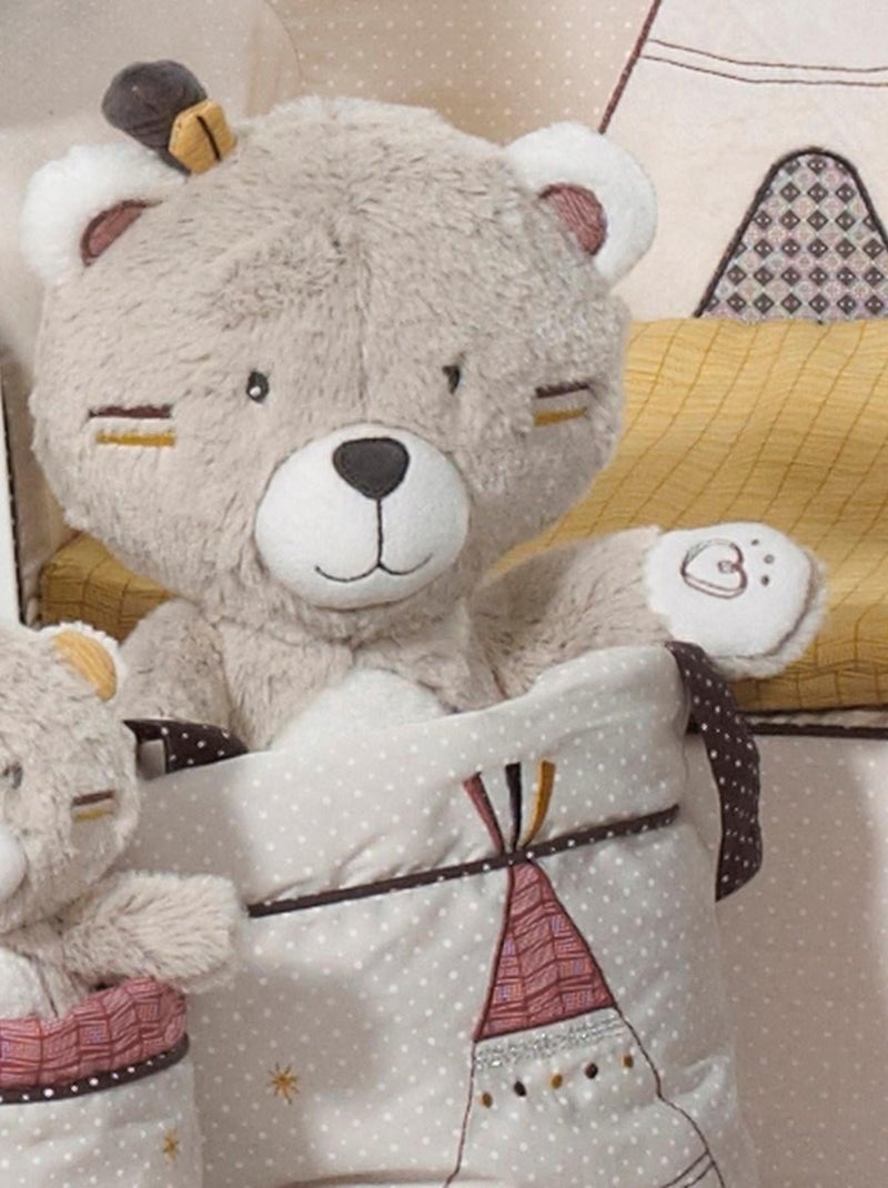 Doudou ours en velours - sauthon Beige - Kiabi