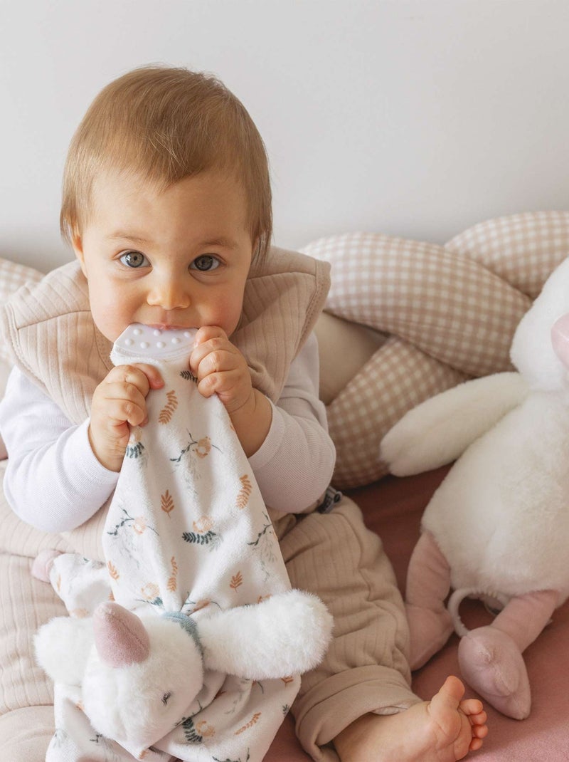 Doudou tout doux pour bébé Blanc - Kiabi