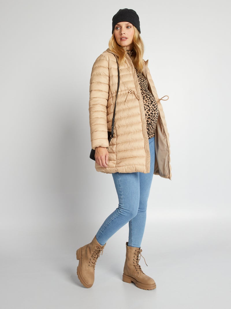 Doudoune 2 en 1 grossesse beige - Kiabi