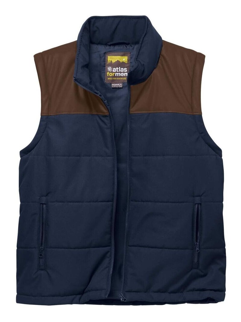 Doudoune 2-en-1 Manches Amovibles   - ATLAS FOR MEN Bleu marine - Kiabi