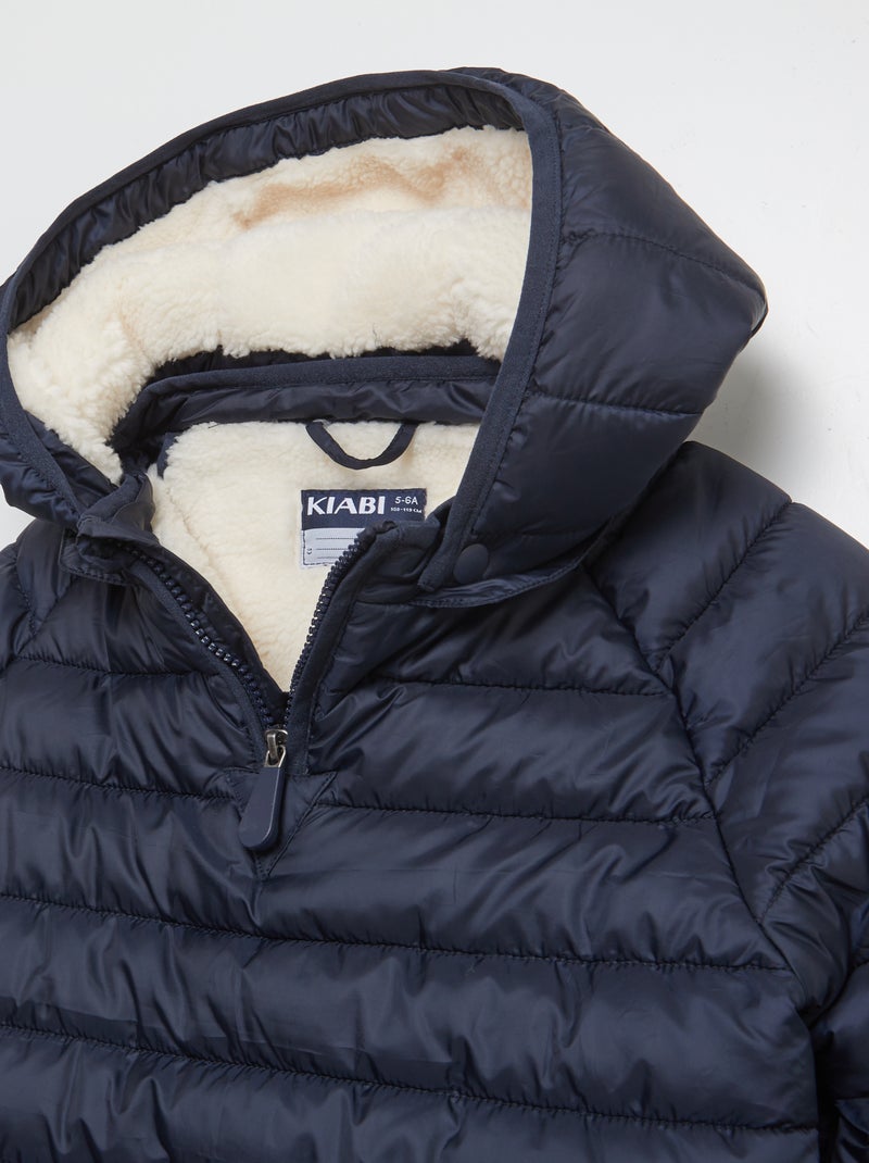 Doudoune à capuche - So Easy bleu marine - Kiabi