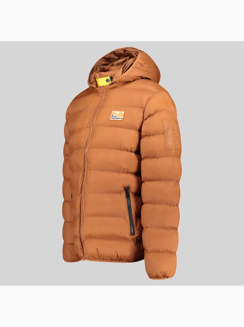 Doudoune à capuche avalanche hood – geographical norway Camel - Kiabi
