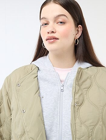 Doudoune à capuche avec plastron intérieur en molleton amovible