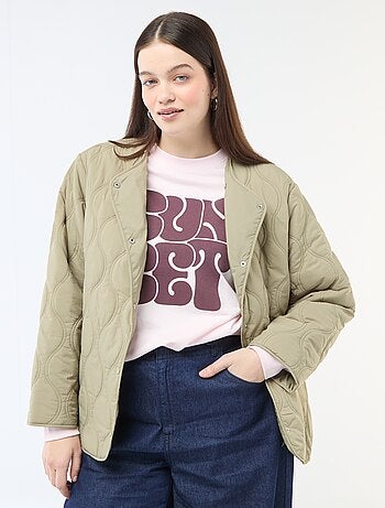 Doudoune à capuche avec plastron intérieur en molleton amovible