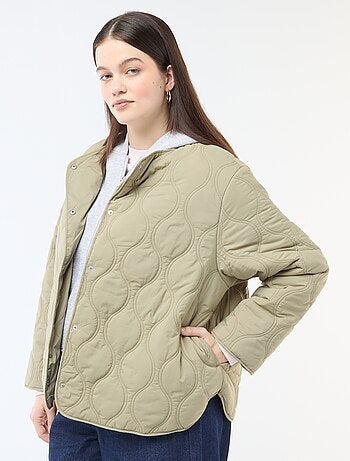 Doudoune à capuche avec plastron intérieur en molleton amovible